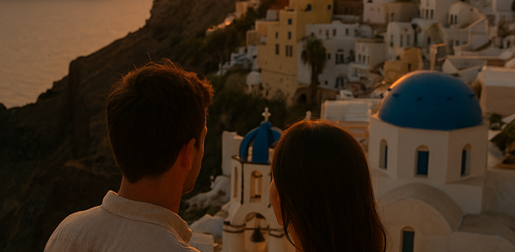 Santorini em casal